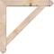 Ekena Millwork Traditional Arts and Crafts Smooth Bracket w/ Offset Brace, Douglas Fir, 5 1/2"W x 32"D x 32"H BKT0604X32X32TRA03SDF - alternate 4
